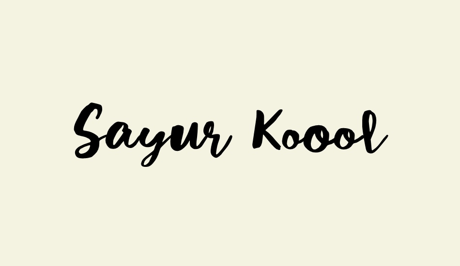 sayur-koool font big