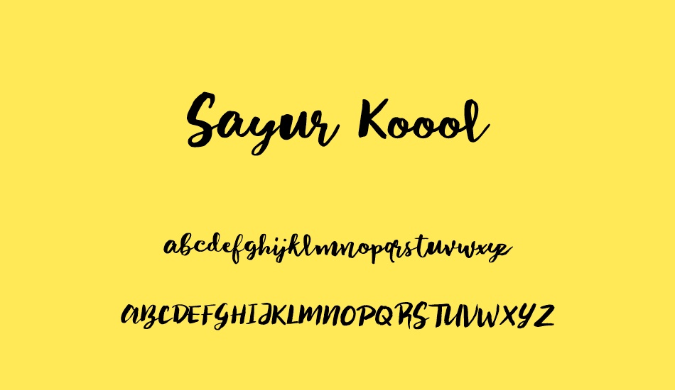 sayur-koool font