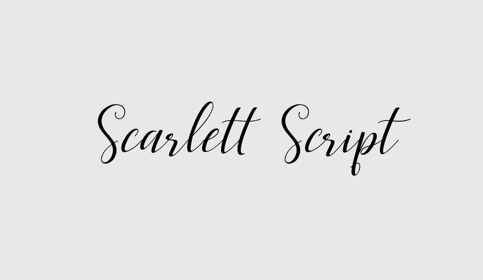 scarlett-script font big