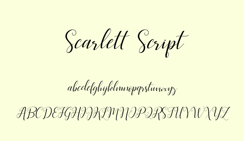 scarlett-script font