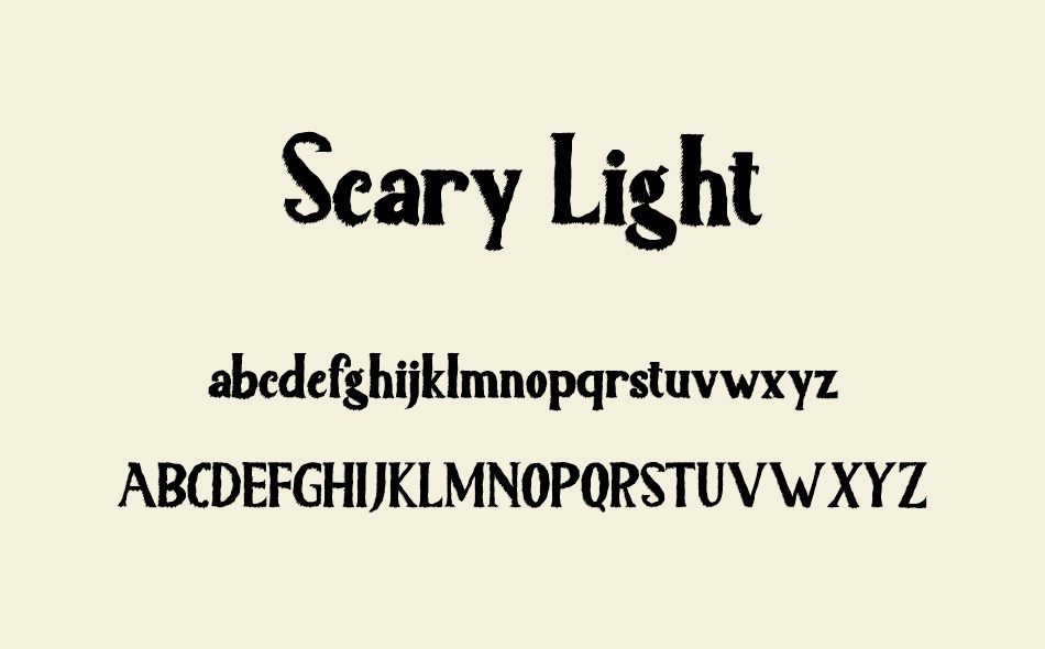 Scary Light font