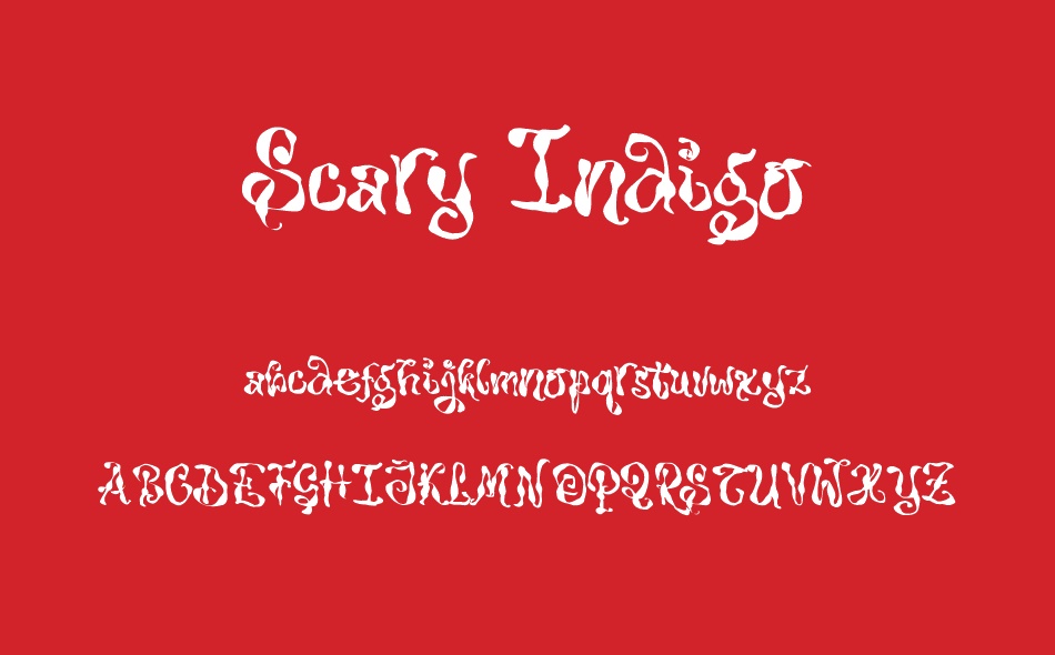 Scary Indigo font