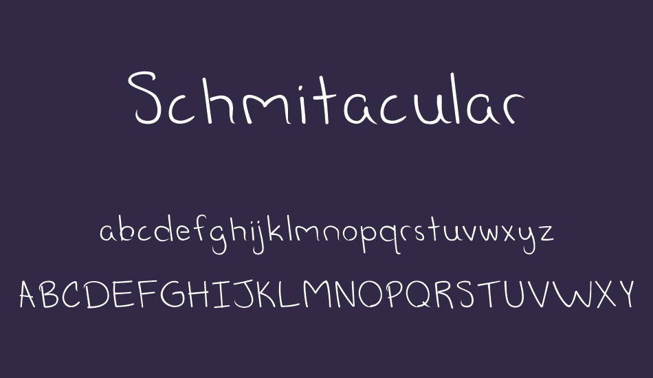 schmitacular font