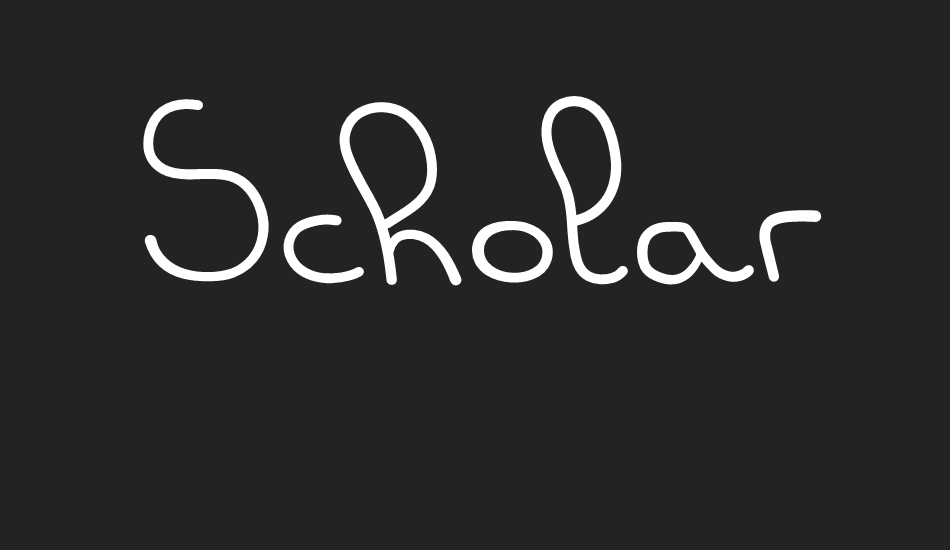 scholar font big