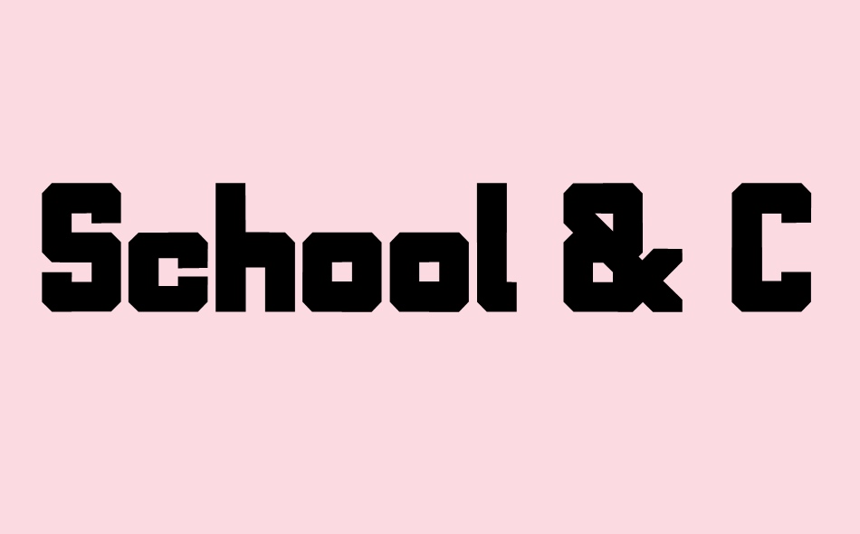 School & College font big