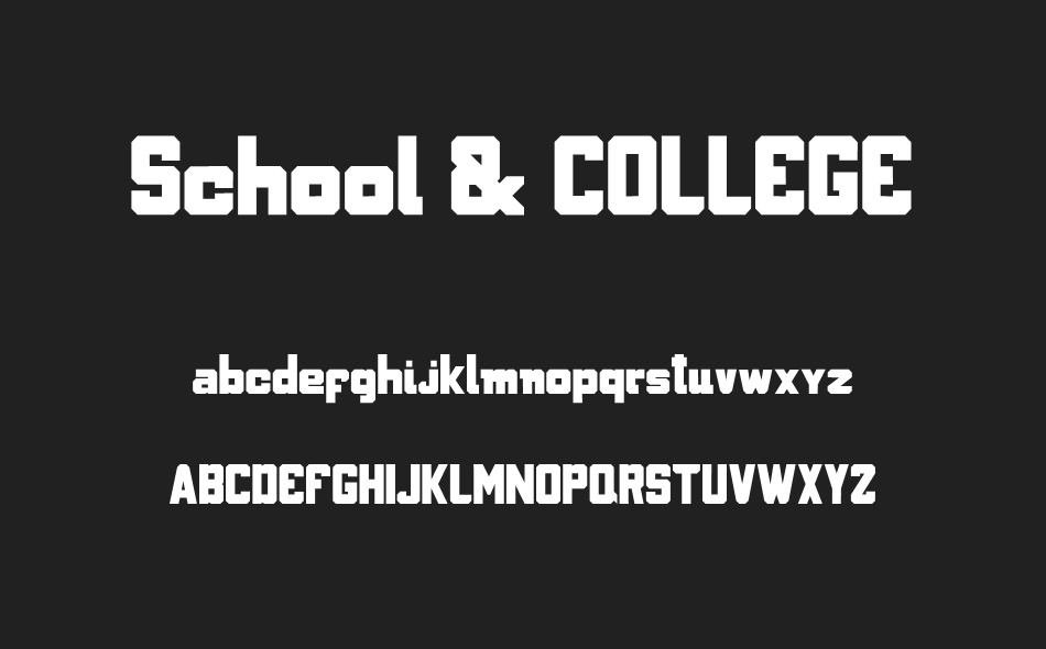 School & College font