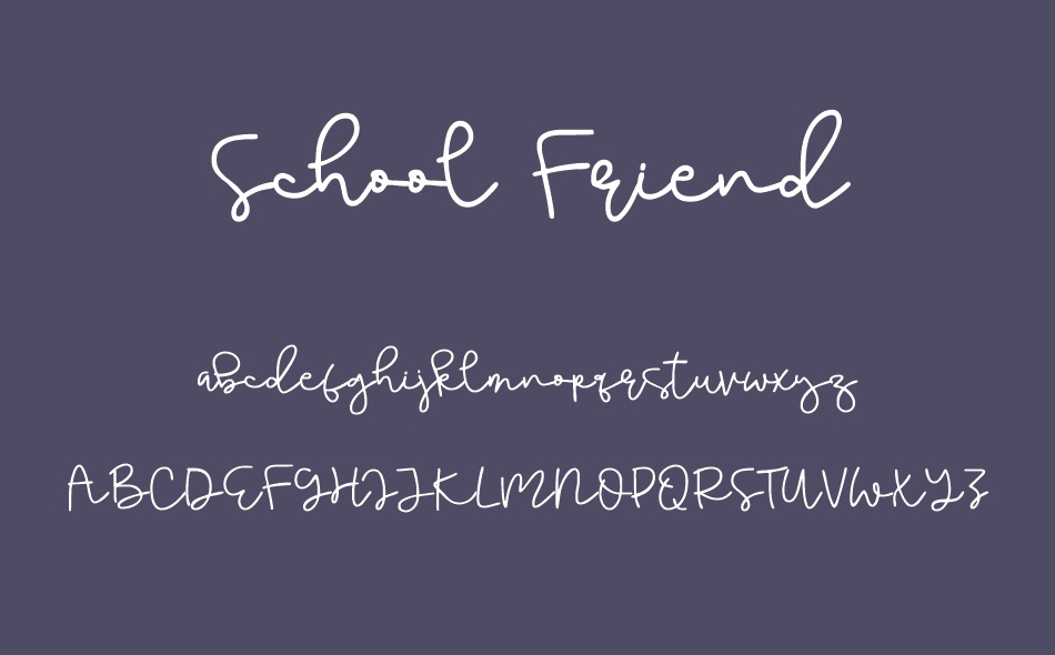 School Friend font