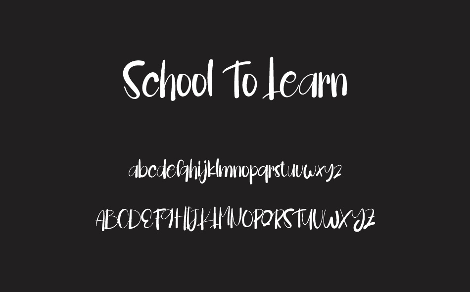 School To Learn font