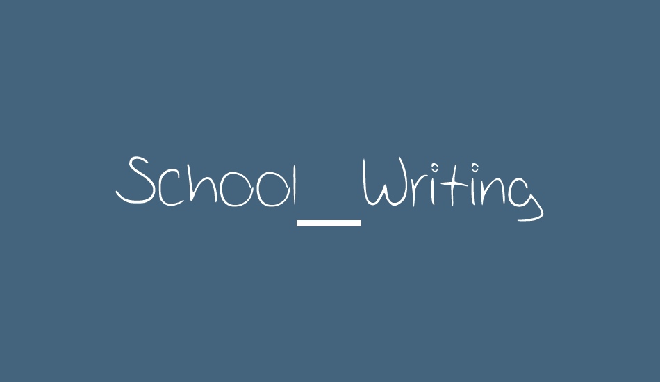 school-writing font big