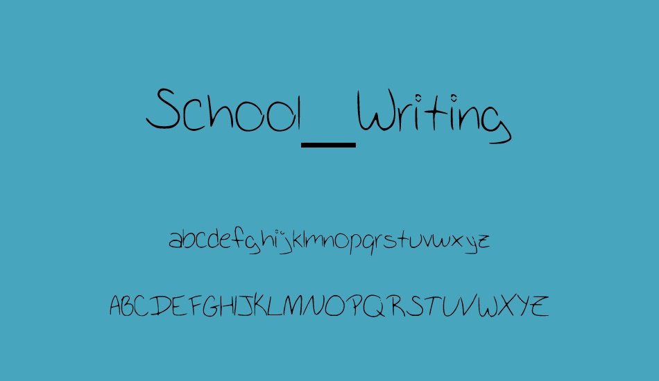 school-writing font