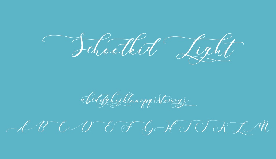 schoolkid-light font