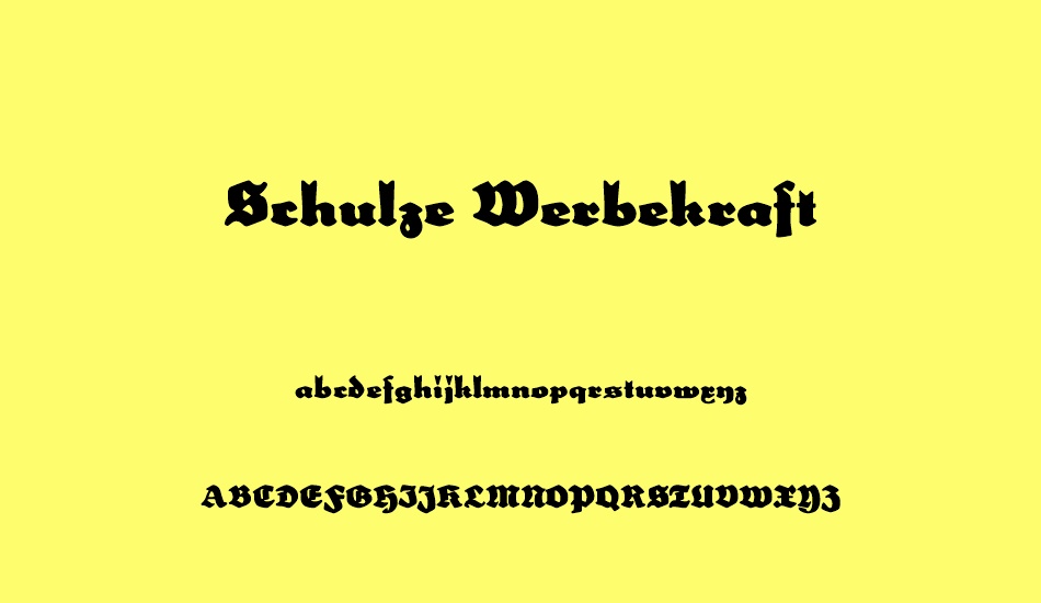 schulze-werbekraft font