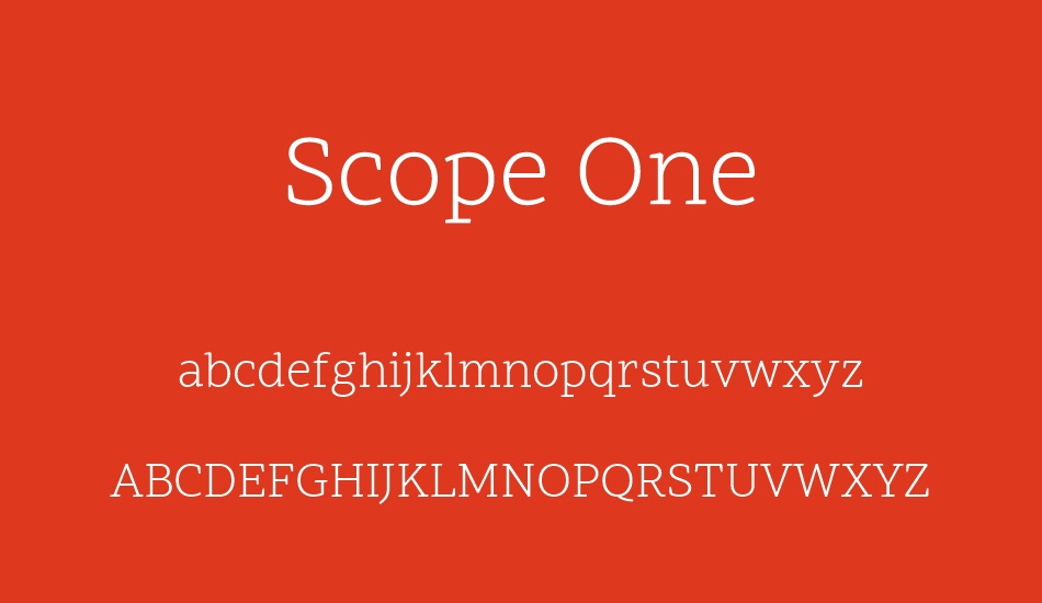 scope-one font