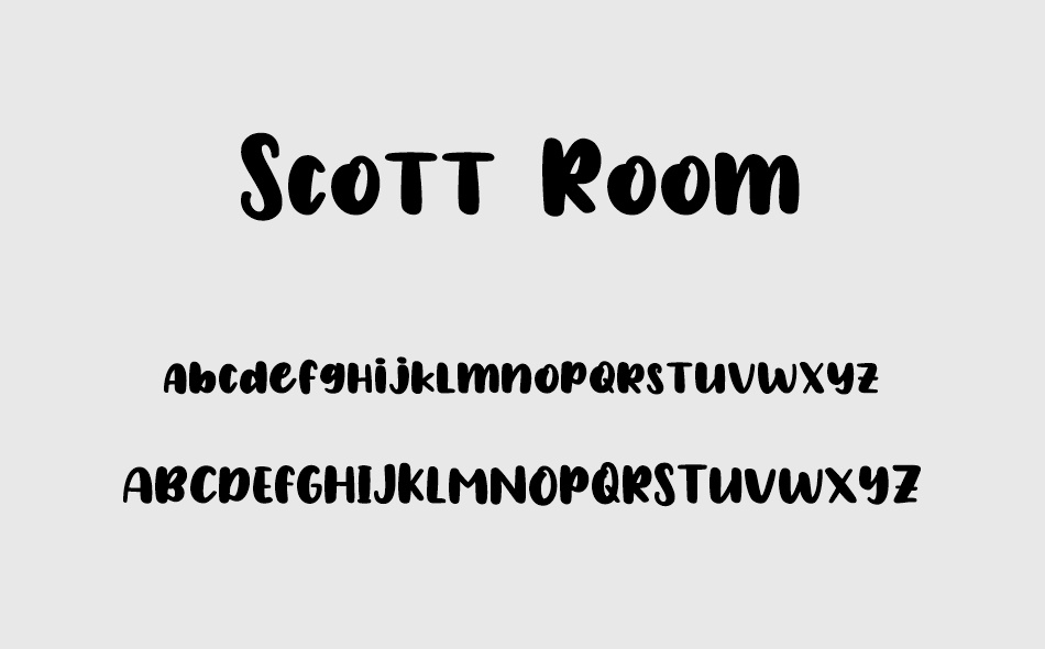 Scott Room font