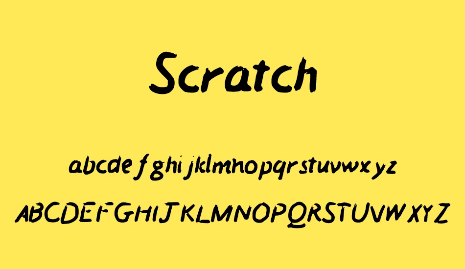 scratch font