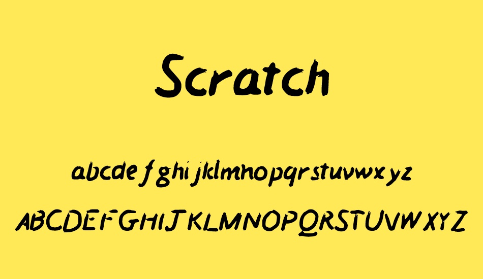 scratch font