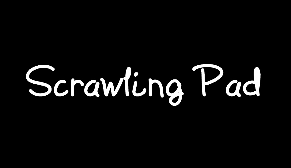 scrawling-pad font big