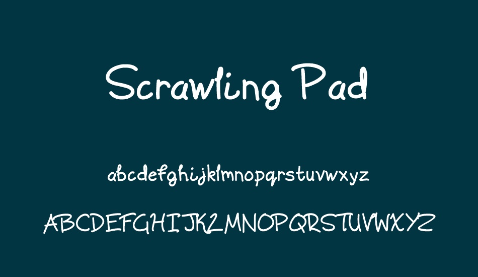scrawling-pad font