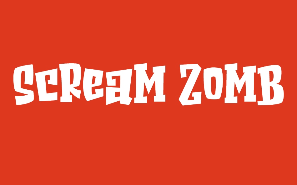 Scream Zombie font big