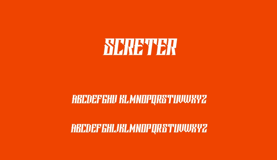 screter font