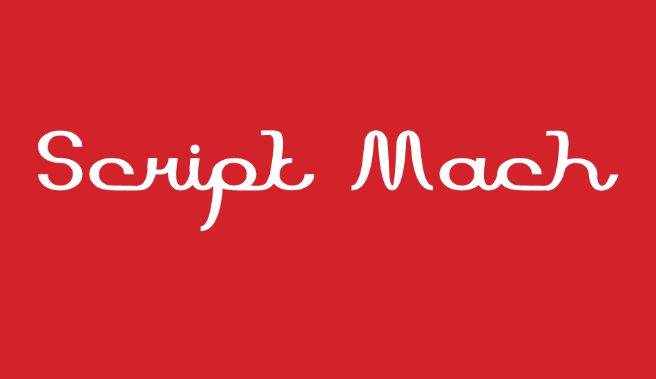 script-machine font big
