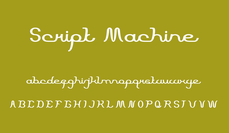 script-machine font