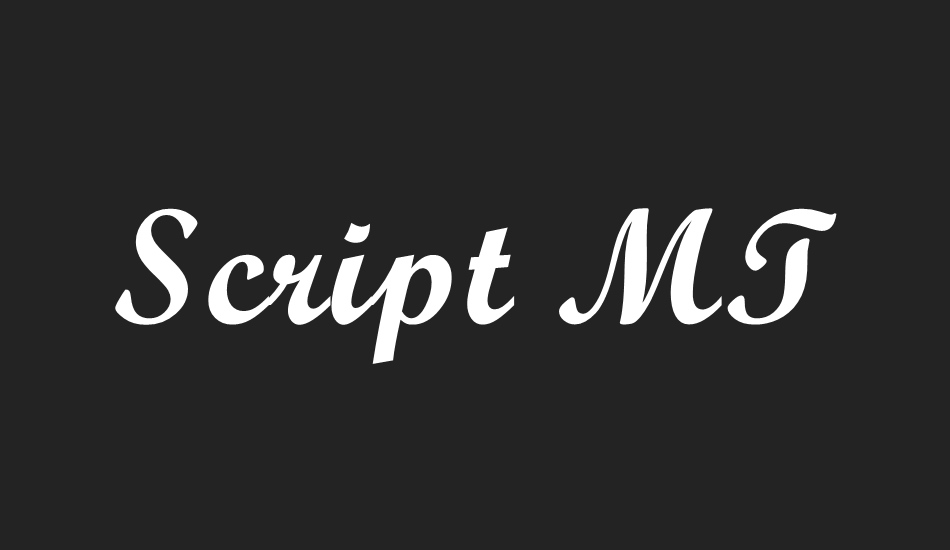 Script Mt Bold Free Font