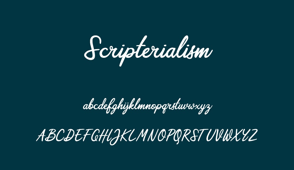 scripterialism font