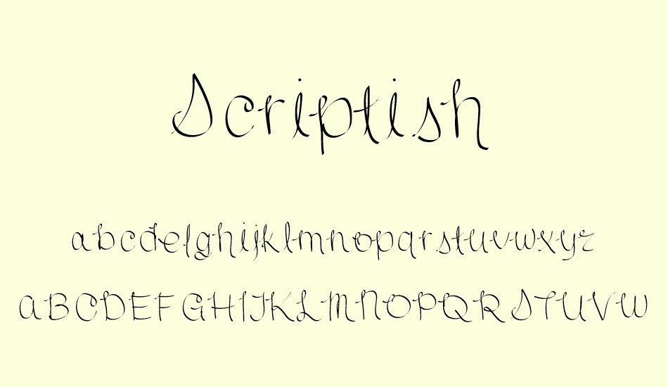 scriptish font