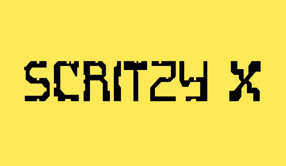 scritzy-x font big