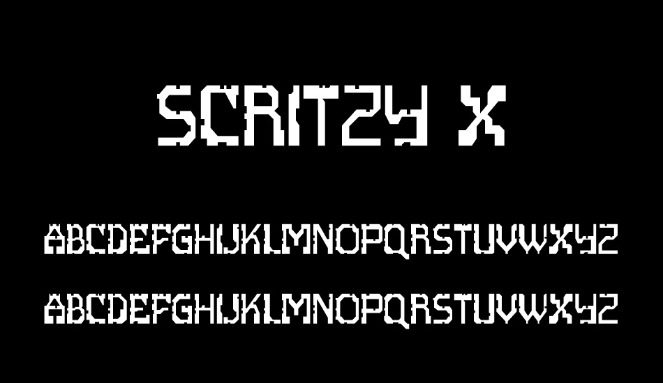 scritzy-x font