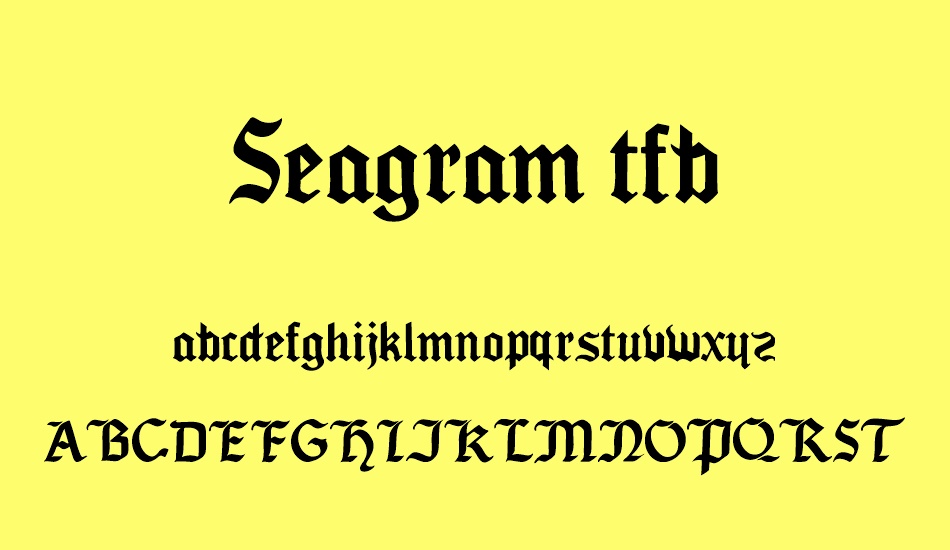 seagram-tfb font
