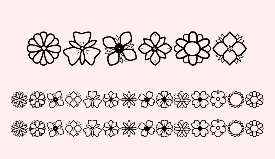second-flowers-st font