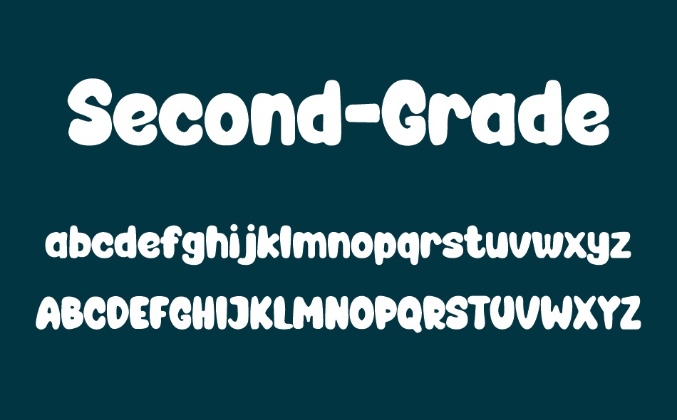 Second Grade font