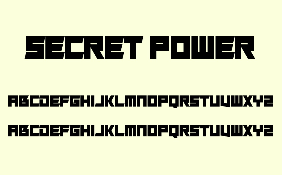 Secret Power font