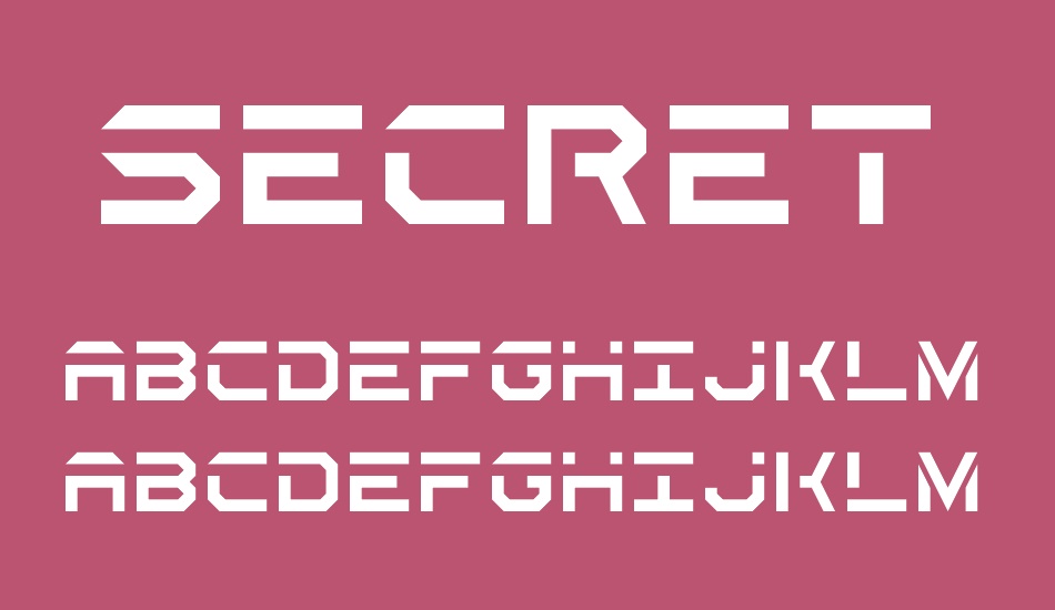 secrets-stencil font
