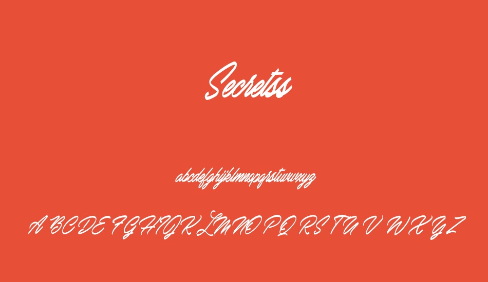 secretss-personal-use font