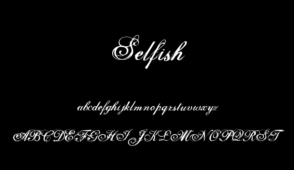 selfish font