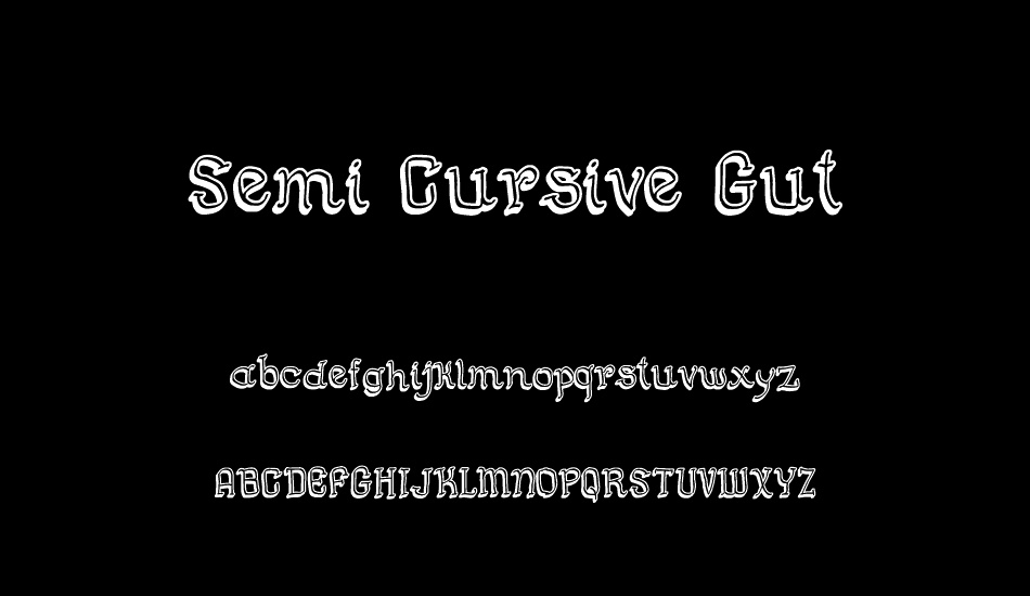 semi-cursive-gut font