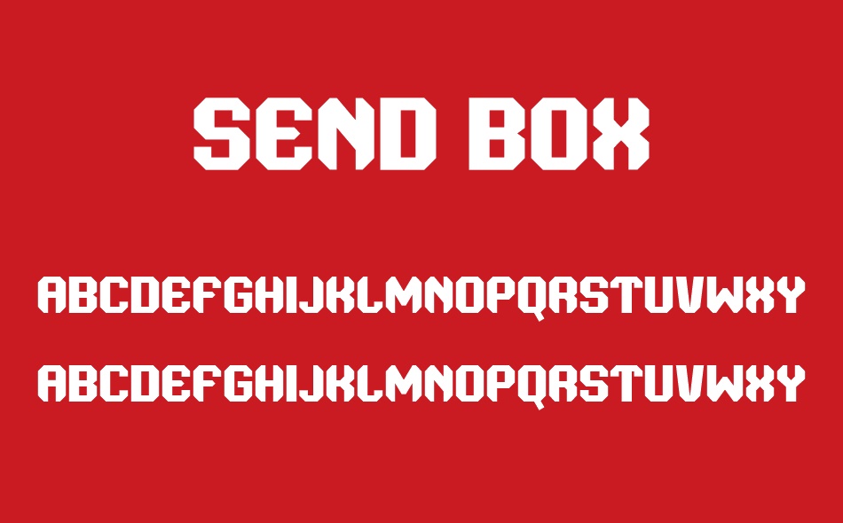 Send Box font