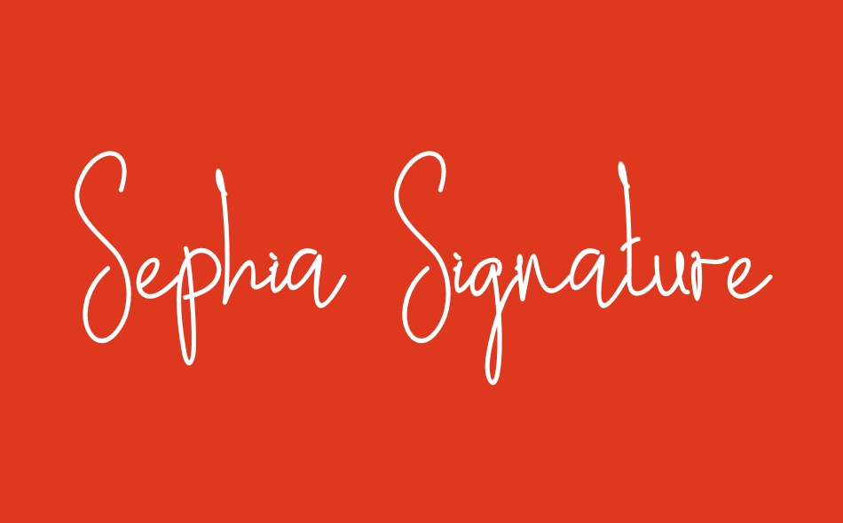 Sephia Signature font big