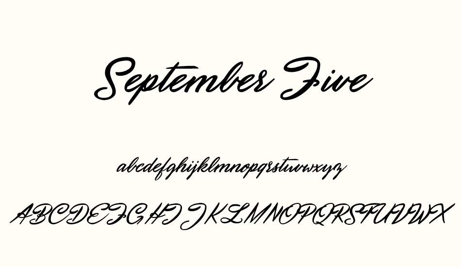 september-five-personal-use font