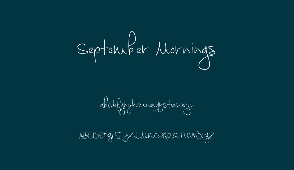 september-mornings font