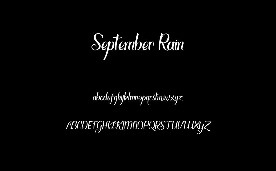 September Rain font