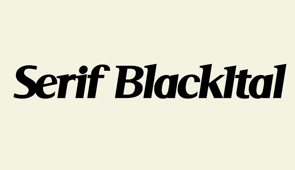 serif-blackıtalic font big