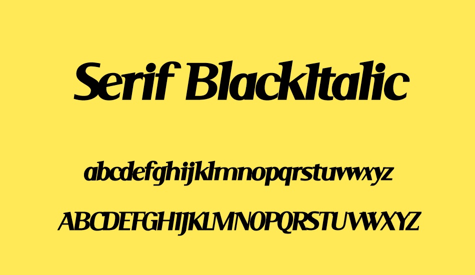 serif-blackıtalic font