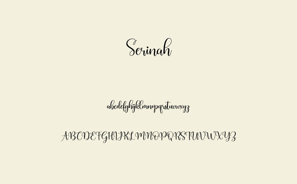 Serinah font