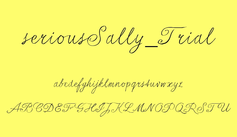 serioussally-trial font