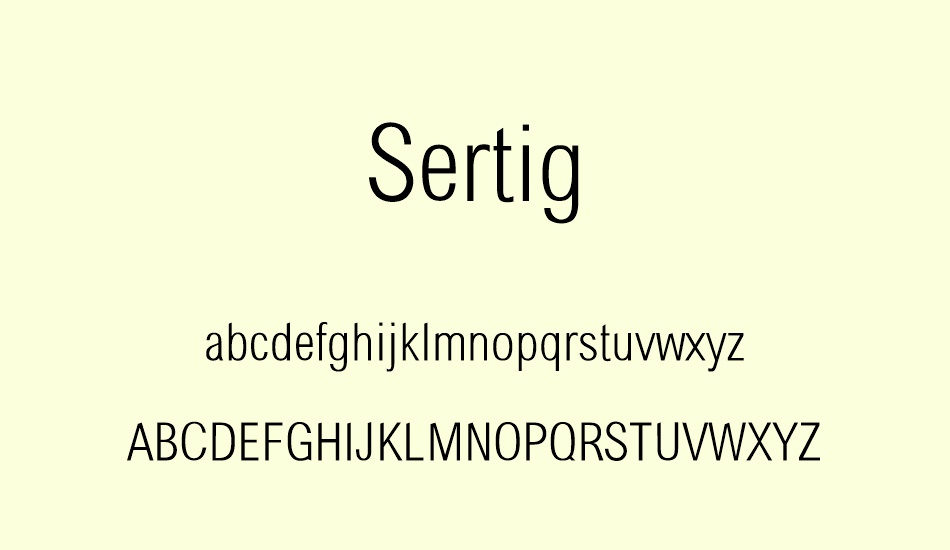 sertig font