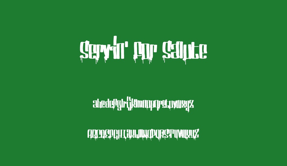 servin-for-salute font